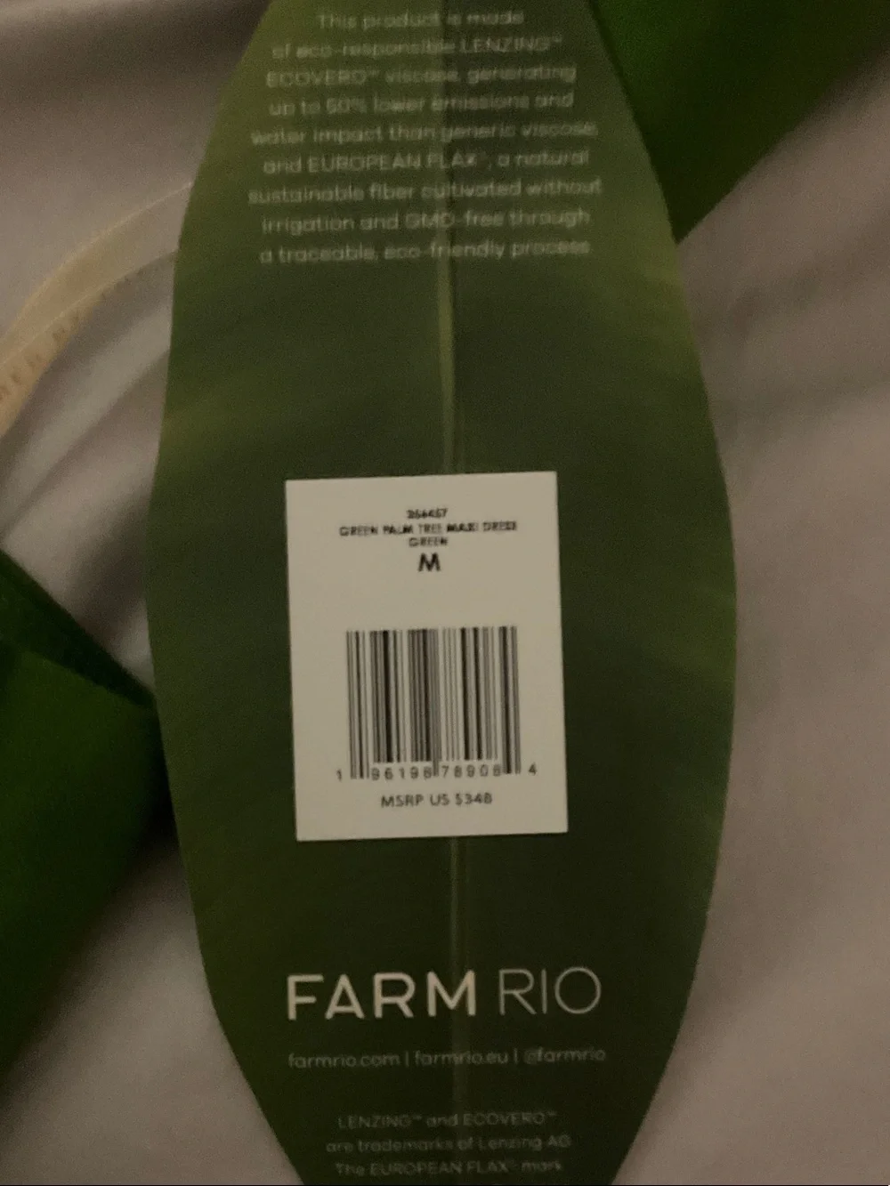 FARM Rio Green 3d Palm Tree Cut-Out Midi Dress - Picture 7 of 7